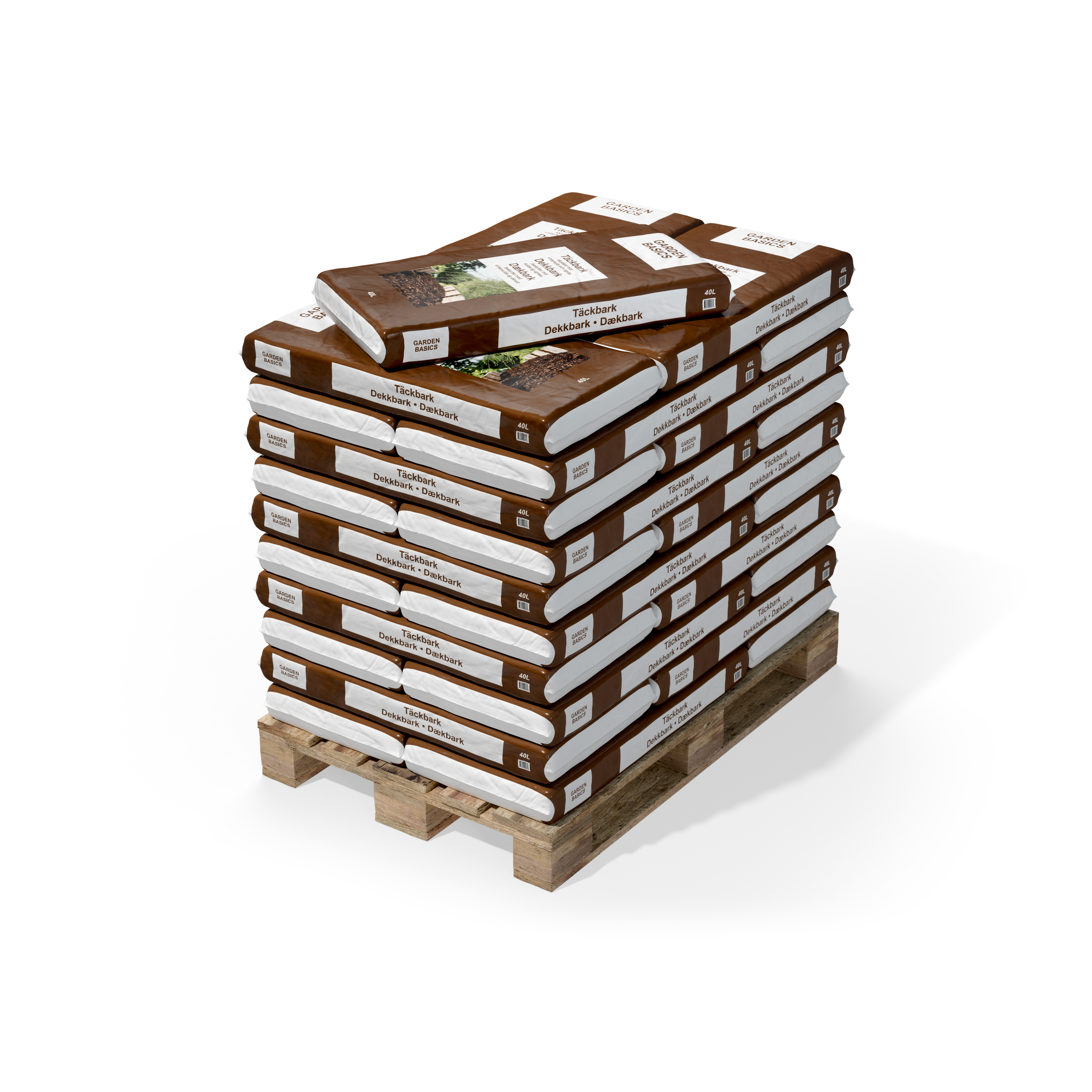 Hasselfors garden basic täckbark 40 liter, HelPall